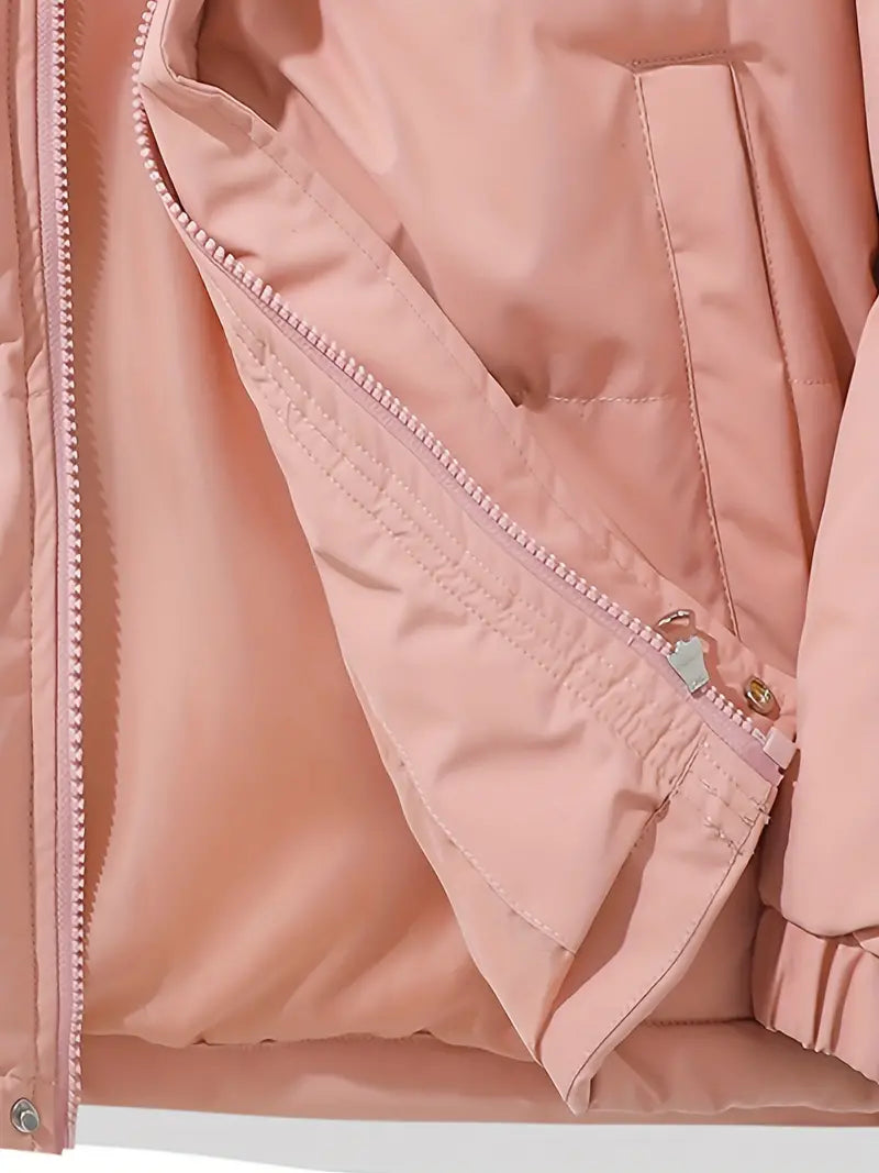 Casual Hoodie Jacket with Zip – Orion-Pink-M-State of Style