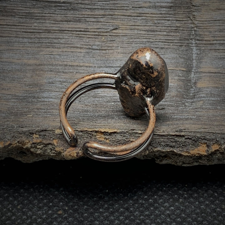 Natural Raw Birthstone Ring - Selina-January & Pomegranate-The Livary