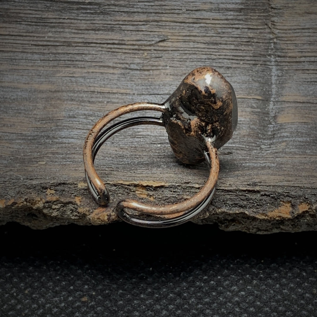 Natural Raw Birthstone Ring - Selina-January & Pomegranate-The Livary