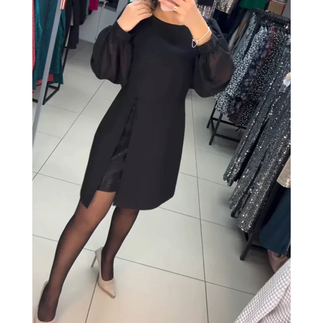 Classic Dress with Long Sleeves - Isabelle-S-The Livary