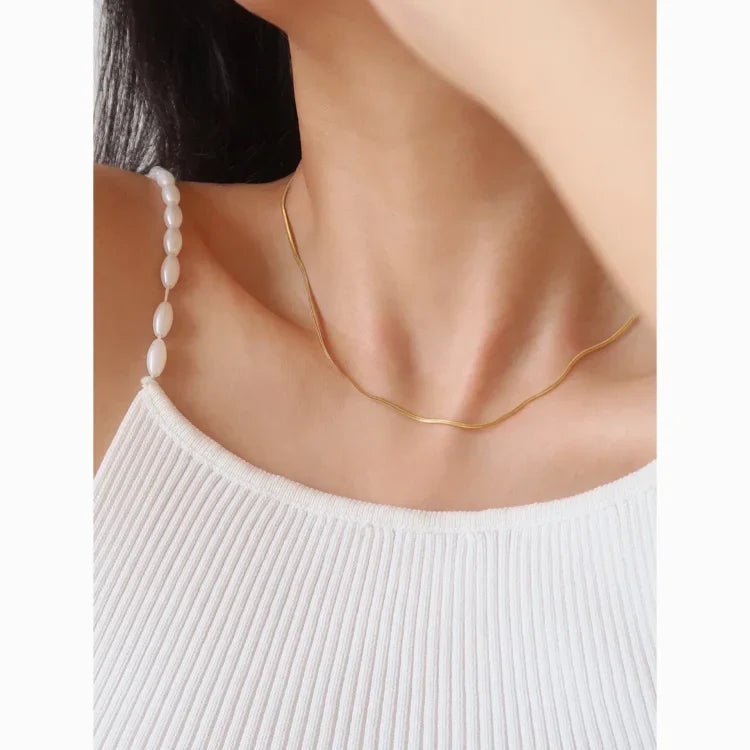 Stylish Slim Snake Necklace - Isis-The Livary