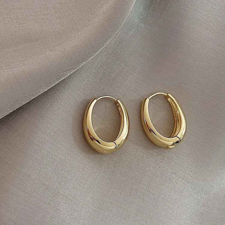Gold Hoop Earrings - Elisa-The Livary