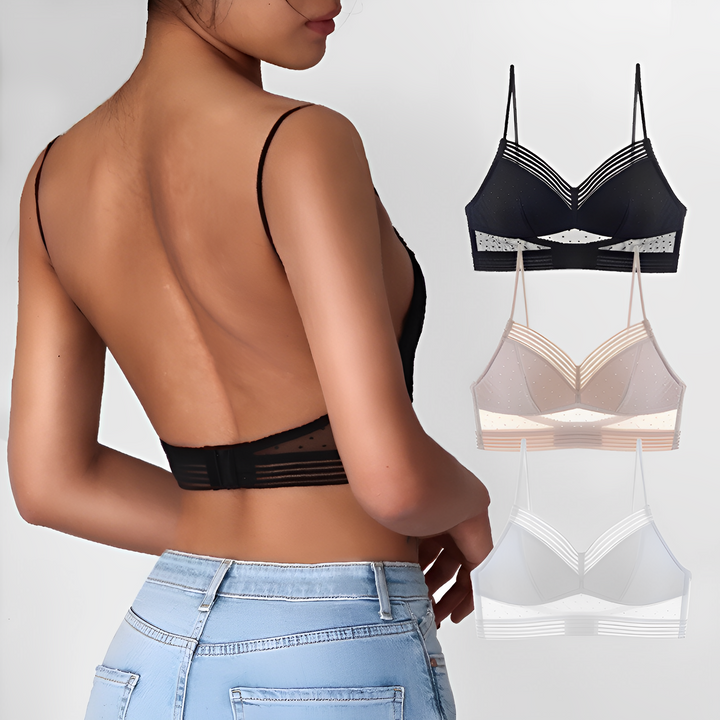 Seamless bralette bra with V-neck – buy 1, get 1 free – Clara-Black-S-The Livary
