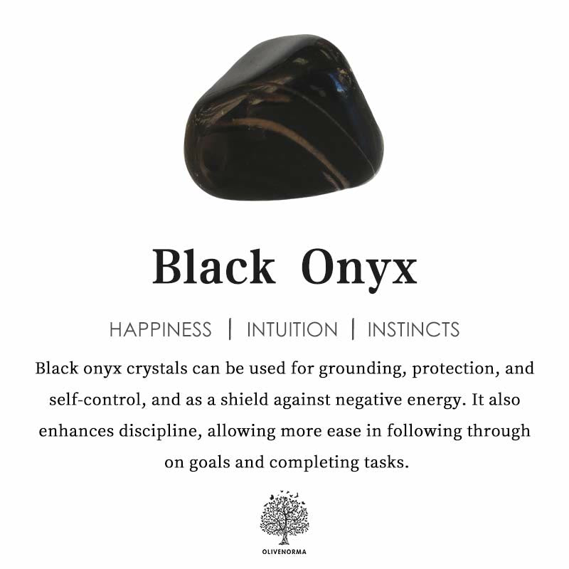 Men's 4mm Natural Stone Evil Eye Bead Bracelet - Thor-Black onyx-The Livary