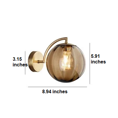 Luxury Modern Wall Lamp Made of Glass - CrystalGlow-Coffee-The Livary