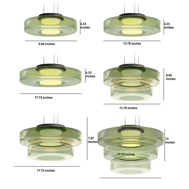 Modern Glass Pendant Light in Bauhaus Style - AuroraSphere-Amber-1 Level-D 9.84 x H 4.33 inches-The Livary