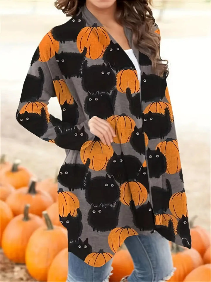 Casual Halloween Pumpkin Ladies' Vest - Luna