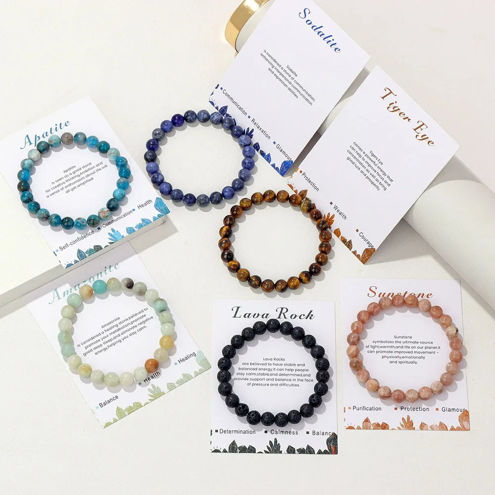 Natural Crystal Healing Energy Bracelet - Aria-Amazonite-The Livary