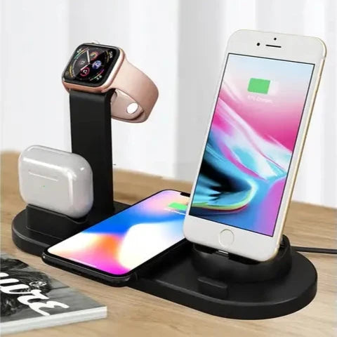 Wireless Charging Station – Chargix-Black-The Livary
