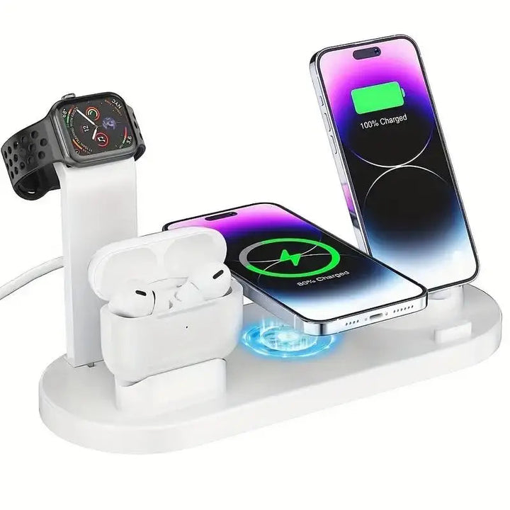 Wireless Charging Station – Chargix-White-The Livary