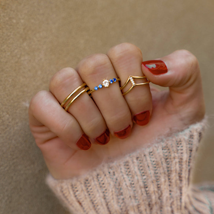 Open Double Ring - Amaya-Gold-The Livary