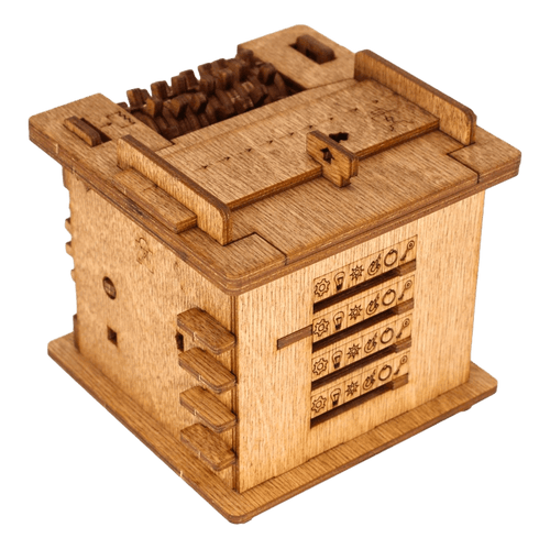 Interactive Wooden Escape Puzzle Box – MindVault-Schrödinger's Cat-The Livary
