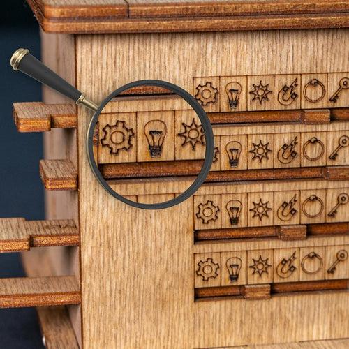 Interactive Wooden Escape Puzzle Box – MindVault-Schrödinger's Cat-The Livary