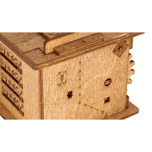 Interactive Wooden Escape Puzzle Box – MindVault-Schrödinger's Cat-The Livary