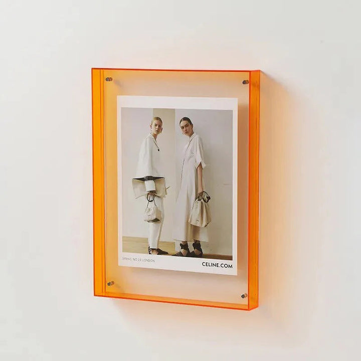 Coloured Transparent Photo Frame – FramePop-Orange-11x14cm-The Livary