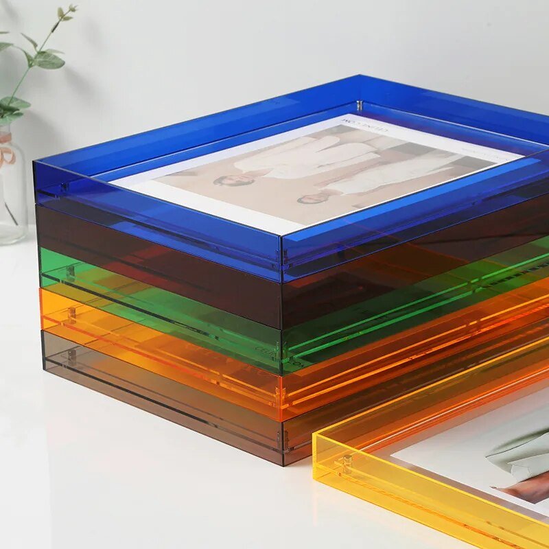 Coloured Transparent Photo Frame – FramePop-Blue-11x14cm-The Livary