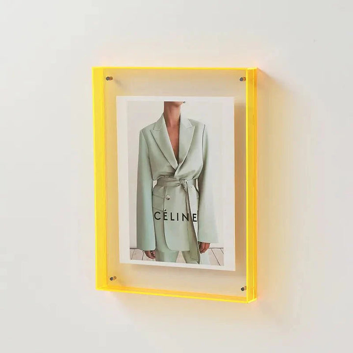 Coloured Transparent Photo Frame – FramePop-Yellow-11x14cm-The Livary
