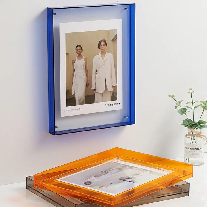 Coloured Transparent Photo Frame – FramePop-Blue-11x14cm-The Livary
