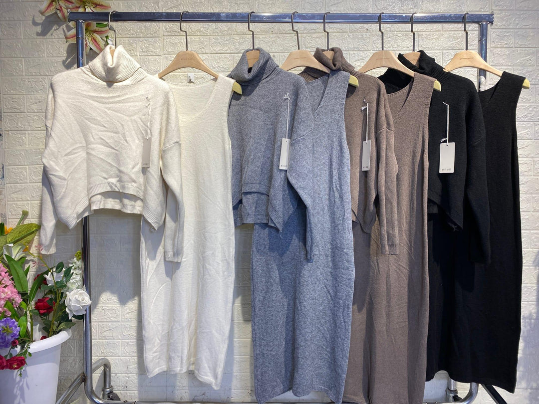 Dress & Sweater Set – Noémie-Gray-XS-The Livary