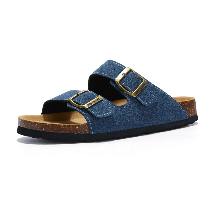 Orthopaedic Sandals with Cork Footbed | Superior Support-2.5-Blue-The Livary
