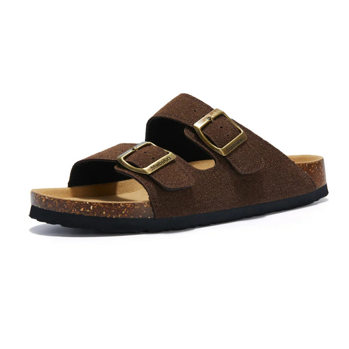 Orthopaedic Sandals with Cork Footbed | Superior Support-2.5-Brown-The Livary