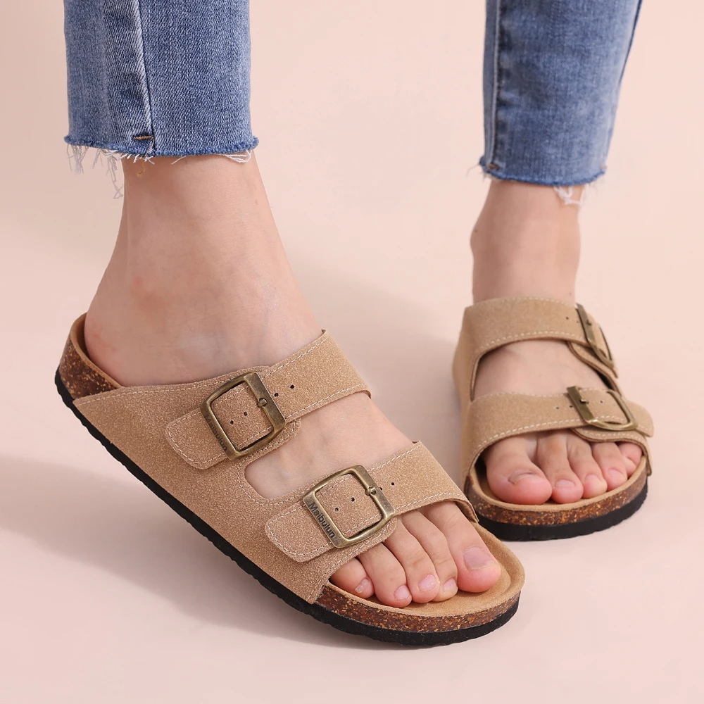 Orthopaedic Sandals with Cork Footbed | Superior Support-2.5-Brown-The Livary