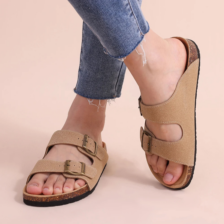 Orthopaedic Sandals with Cork Footbed | Superior Support-2.5-Brown-The Livary