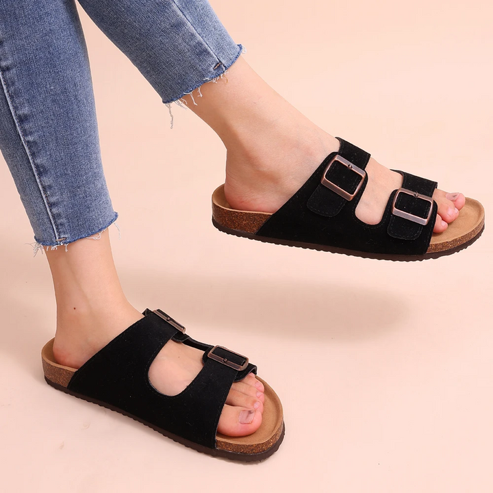 Orthopaedic Sandals with Cork Footbed | Superior Support-2.5-Brown-The Livary