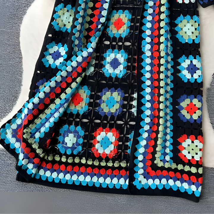 Joyful Colorful Vest - Ivy-Red-One Size-The Livary