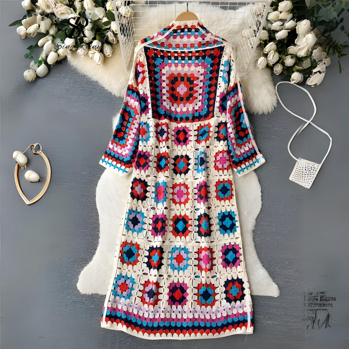 Joyful Colorful Vest - Ivy-Red-One Size-The Livary