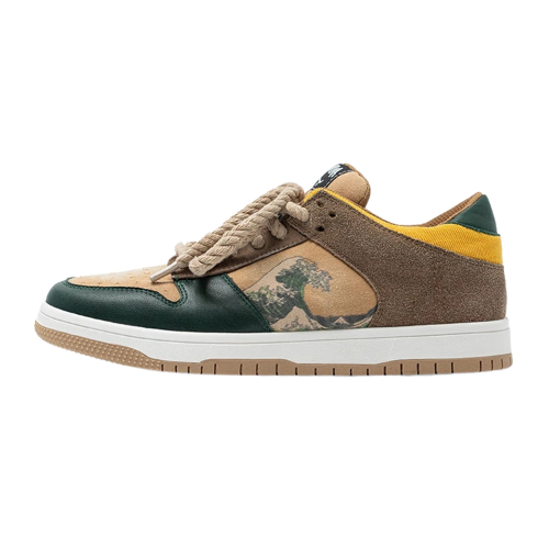 Artistic ladies and gentlemen's platform sneakers with wave design – Daiki-3-The Livary