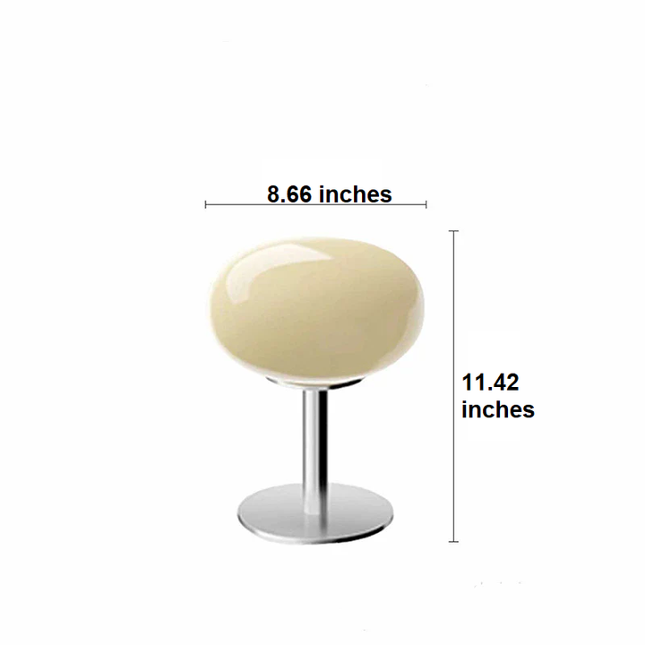 DESIGNER GLASS TABLE LAMP - AMBIENT LED LAMP FOR BEDROOM AND STUDY-Yellow-The Livary