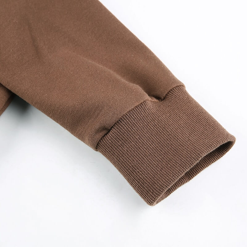 Trendy Fitted Women's Cropped Zip-Up Hoodie with Hood – Alina-Brown-S-The Livary