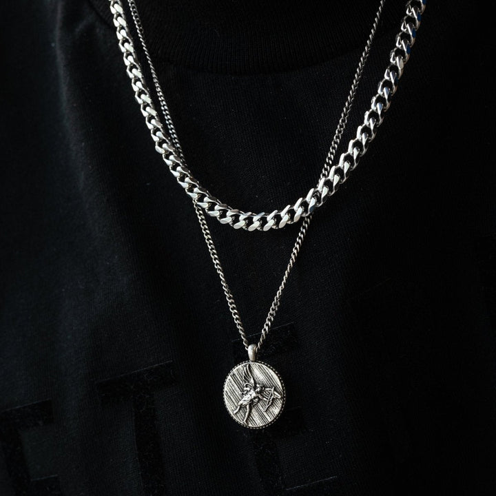 Stylish Cuban Link Necklace - Noah-Silver-0.12 in-The Livary