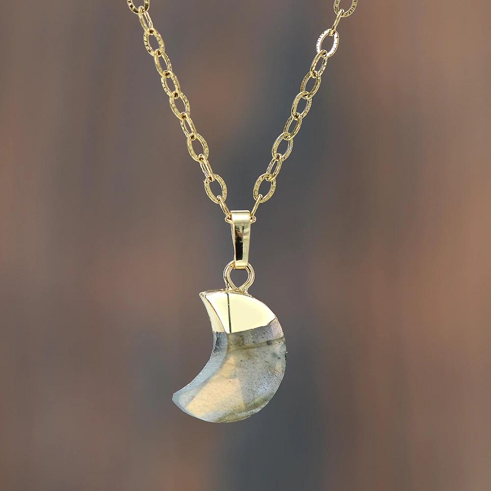 Moonstone Healing Necklace – Celestina-Labradorite-The Livary