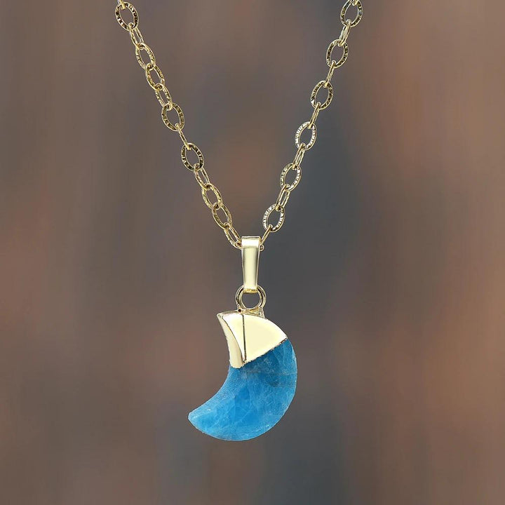 Moonstone Healing Necklace – Celestina-Aquamarine-The Livary
