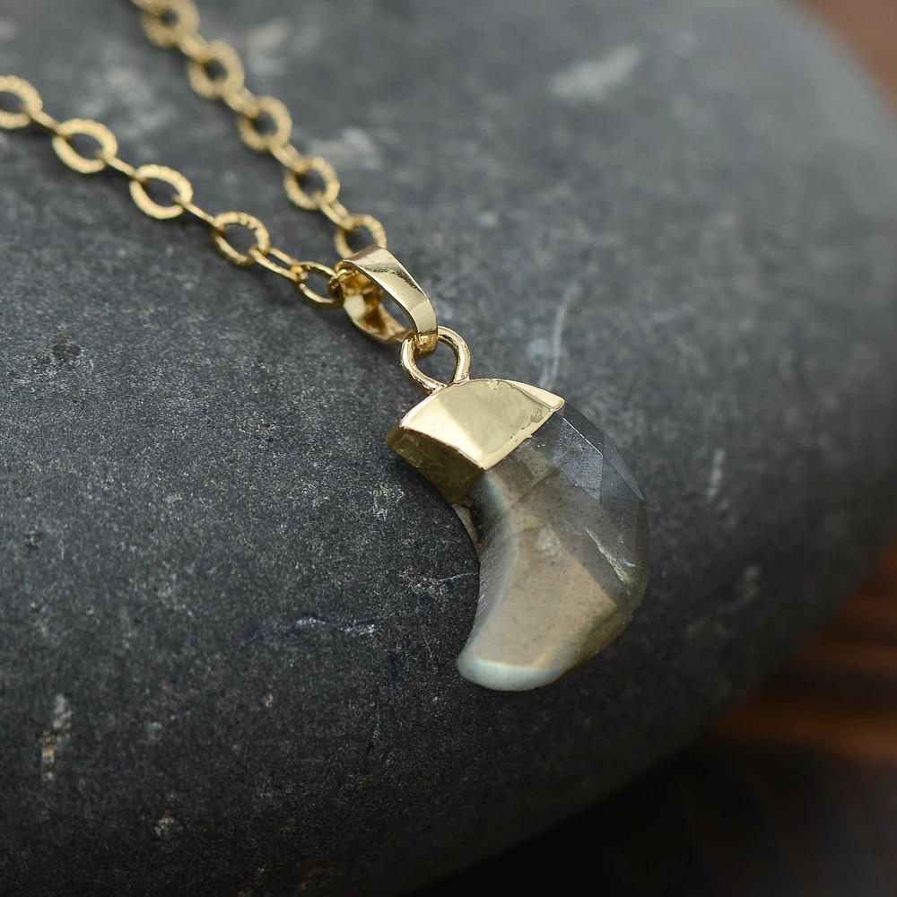 Moonstone Healing Necklace – Celestina-Labradorite-The Livary