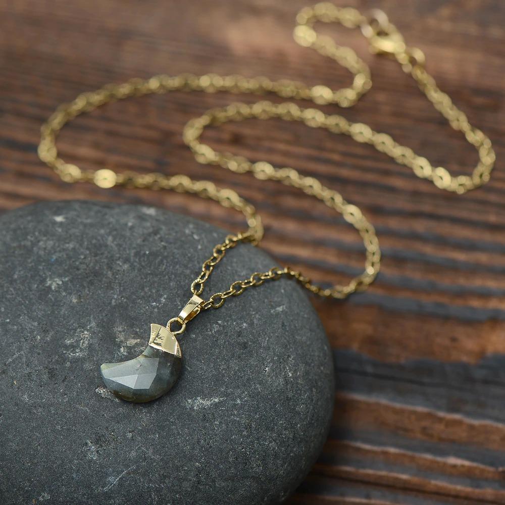Moonstone Healing Necklace – Celestina-Labradorite-The Livary