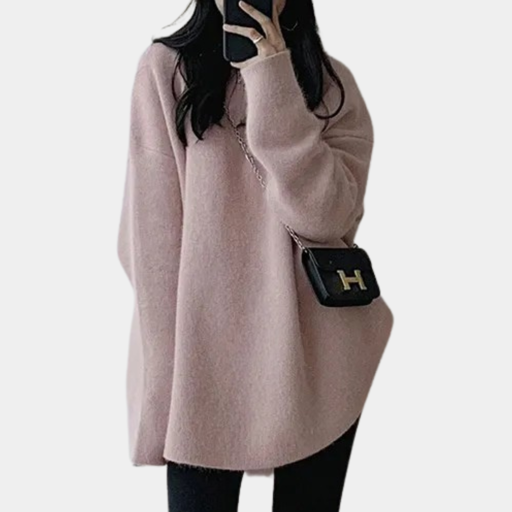 Comfortable Knitted Women's Sweater - Noor-Black-The Livary