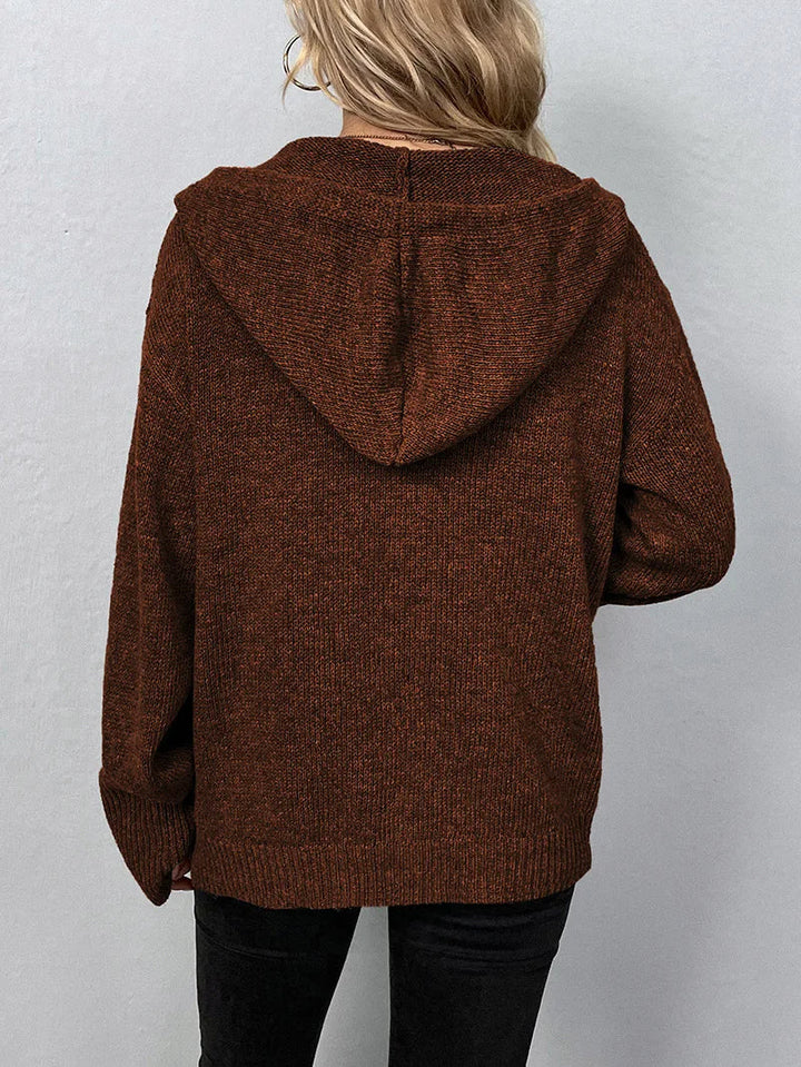 Knitted Cardigan with Hood - Mila-Grey-S-The Livary