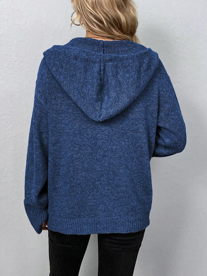 Knitted Cardigan with Hood - Mila-Grey-S-The Livary