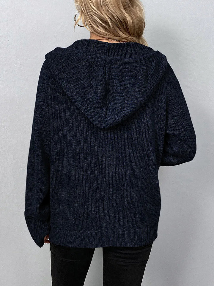 Knitted Cardigan with Hood - Mila-Grey-S-The Livary