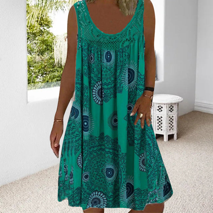 Sleeveless Summer Dress – Miranda | Airy & Comfortable-Green-S-The Livary