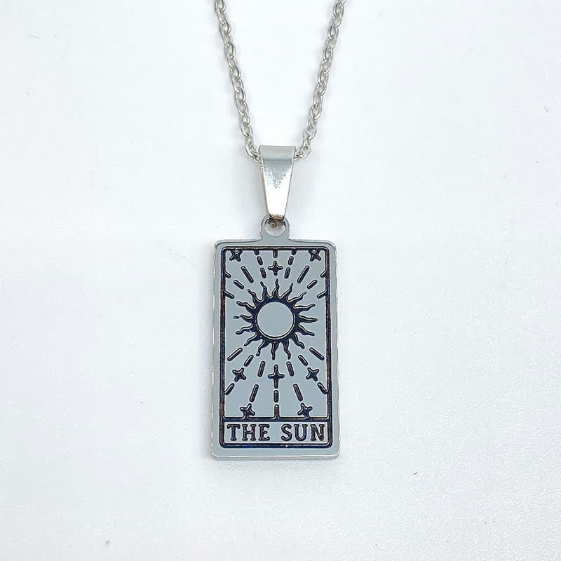 Vintage Tarot Card Lucky Charm - Seraphina-Sun-Silver-The Livary