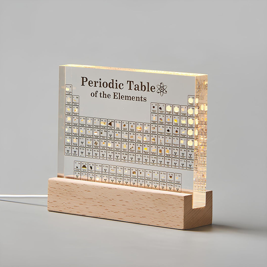 Illuminated Periodic Table with Real Elements - Elementa-Small-The Livary