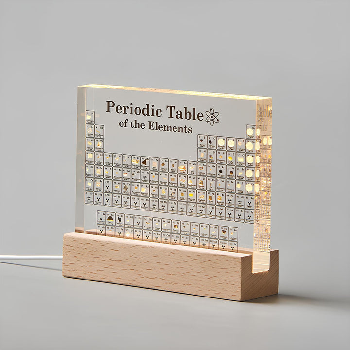 Illuminated Periodic Table with Real Elements - Elementa-Small-The Livary