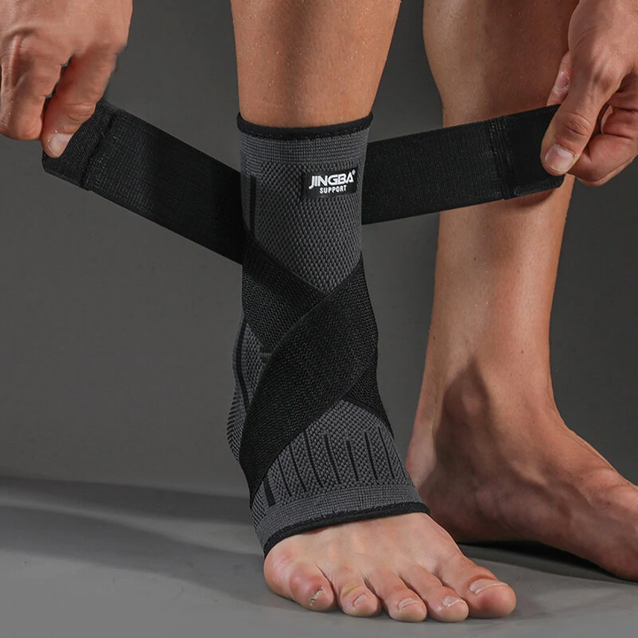 Supportive Compression Ankle Brace - FlexiFit-Black-M (1-4)-The Livary