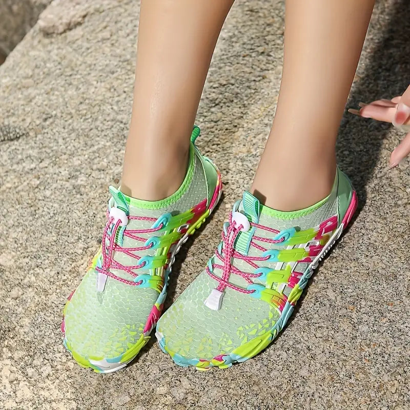 Ladies Barefoot Water Shoes - WaveFlex-Grass green-2.5-The Livary
