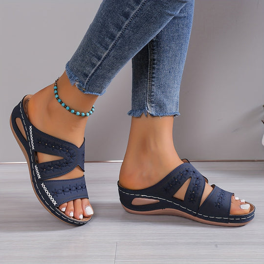 Orthopaedic Ladies Sandals – Liva-Blue-4.5-The Livary
