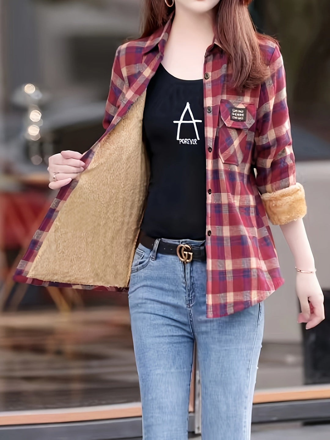 Nora Casual Ladies' Blouse-Dark red-XS-The Livary